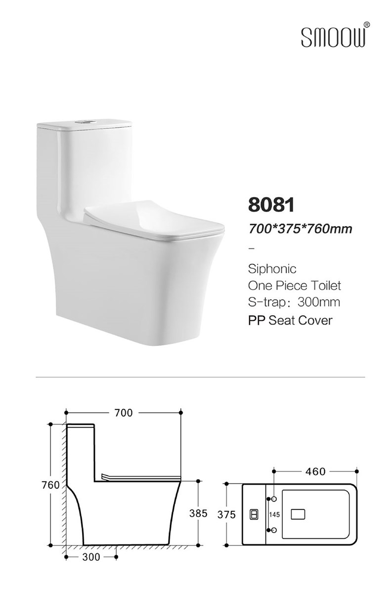 Popular OEM Strap siphonic one piece water closet for bathroom ceramic