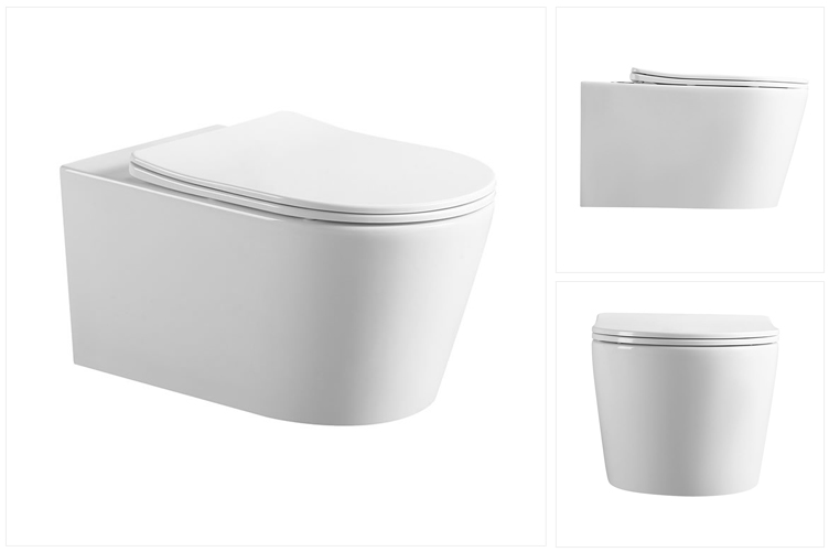 Popular Design White Ceramic Wall Hung Toilet Sanitary Ware Commode
