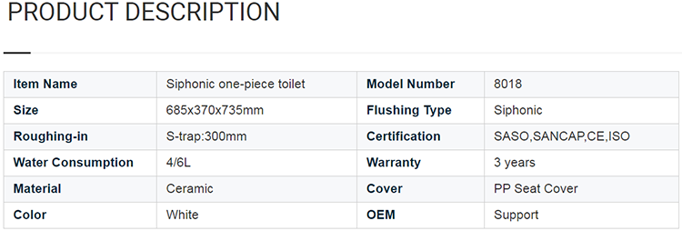 Water saving Siphonic comode toilet for Western Modern hotel Lavatory