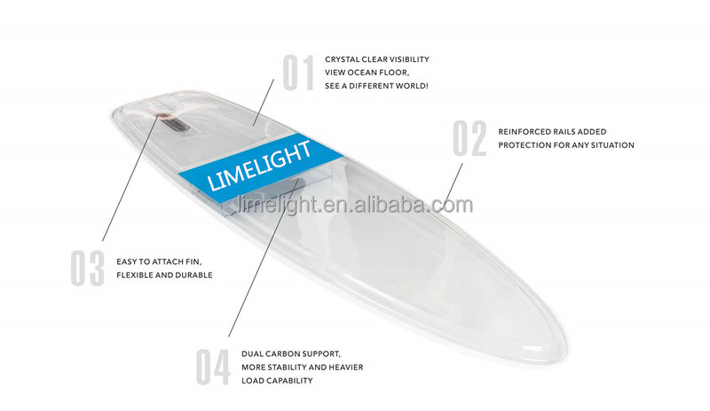 Clear paddle board clear SUP paddleboard transparent SUP crystal SUP board see through stand up paddle board