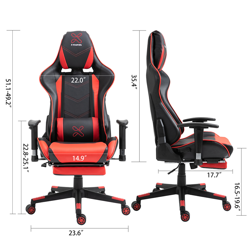 Cheap Modern Ergonomic Adjustable Armrest Racing Silla Swivel Gaming Seat Office Chair with Footrest and Massage Custom