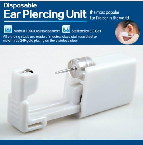 Disposable Sterile Ear Piercing Unit Ear Cartilage Tragus Helix Piercing Gun with Titanium earrings