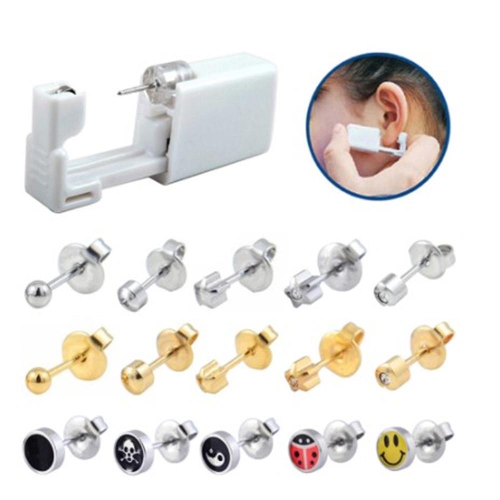 Disposable Sterile Ear Piercing Unit Cartilage Tragus Helix Gun NO PAINDisposable Sterile Ear Piercing Unit