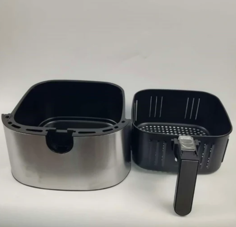 Stainless Steel Houing 1800W 6L 8L Air Fryer with Frying Basket Big LCD Display Control Program