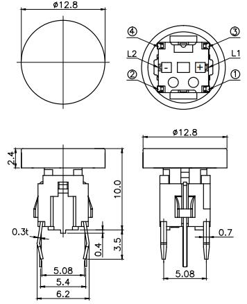 Illuminated Pushbutton Switches with 128mm Tactile Cap