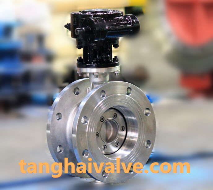 Triple eccentric butterfly valve THBTVTE