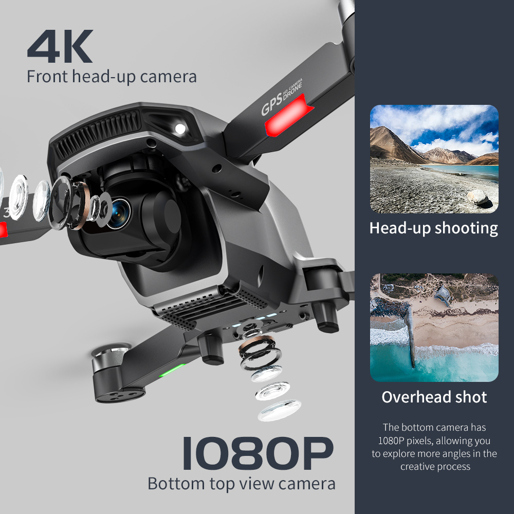 Professional L106PRO3 Drone 4K 3Axis Anti Shake 5G GPS Brushless Motor RC Drone