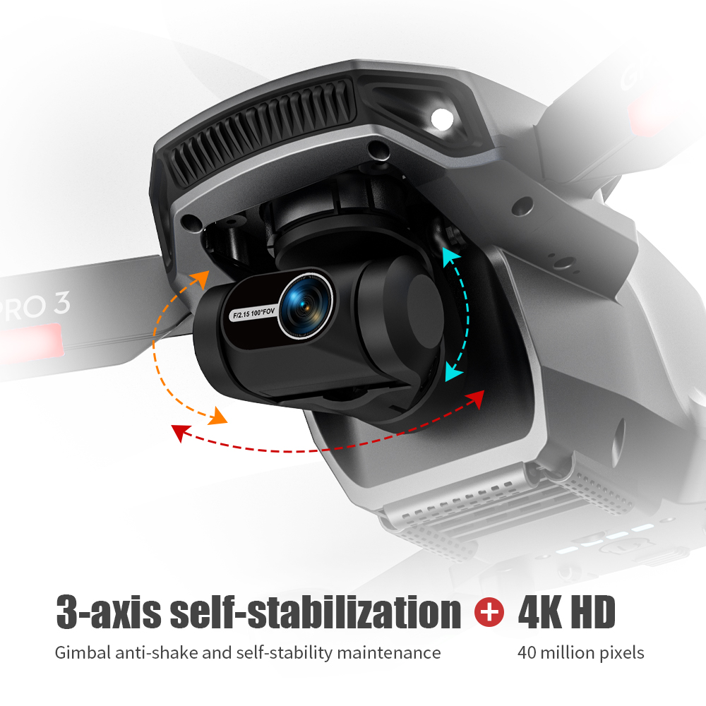 Professional L106PRO3 Drone 4K 3Axis Anti Shake 5G GPS Brushless Motor RC Drone