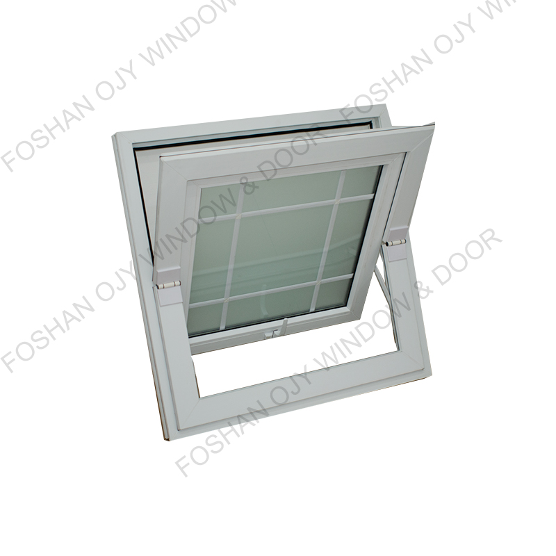 Australia Standard PVC Top Hung Glass Waterproof Awning Window Swing Plastic Frame Awning Window