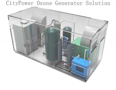 Containerized skid mounted Ozone Generator System for Industrylargescale ozonators and ozone generators output 1kghr