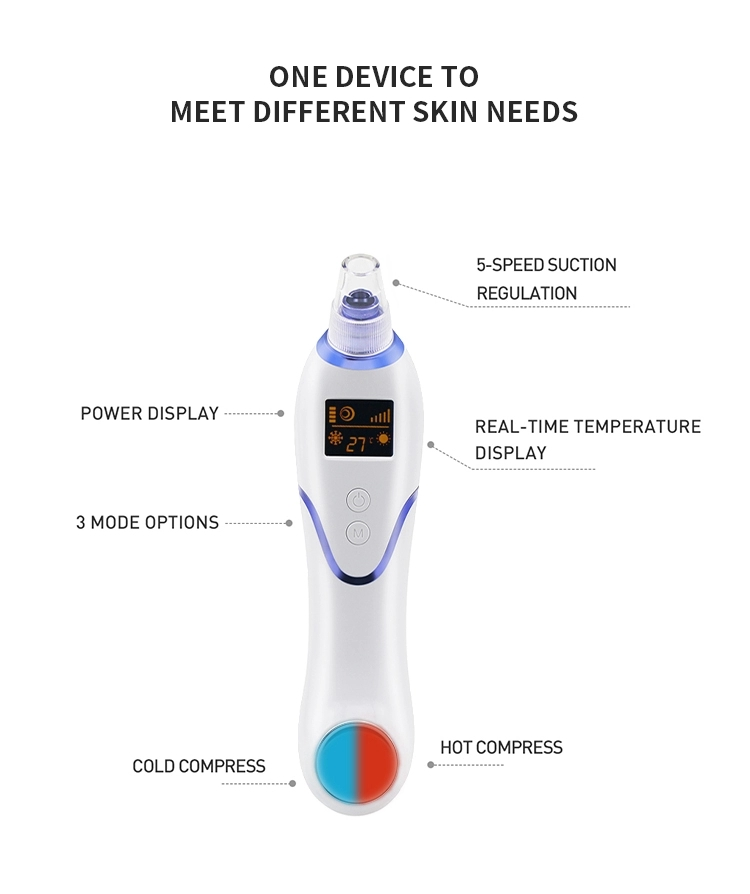 Black Head Removal Vacuum Suction Removal Cool System Massager Facial Machine Face Care
