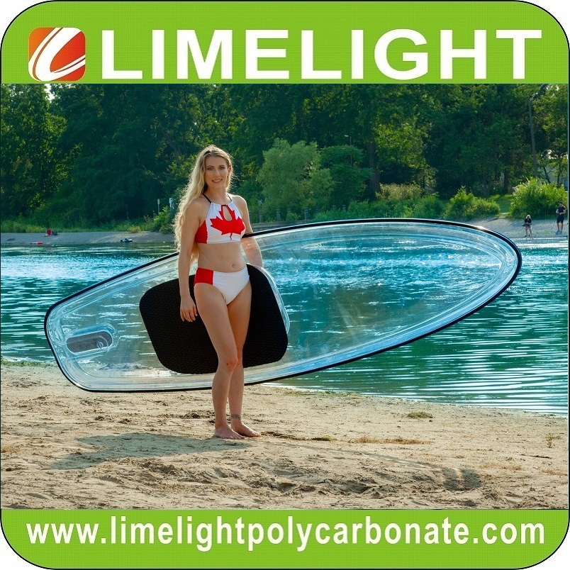 High quality clear SUP paddle board clear paddle board crystal SUP transparent paddleboard