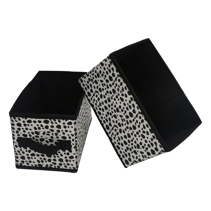 Manufacture set of 2 foldable fabric home storage organization cloth storage drawer box