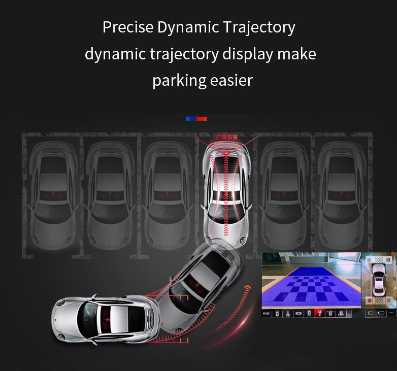 Panoramic Car Parking System 360 Degree Bird View Cam 3D for Audi A6 Q5 A5 Q3