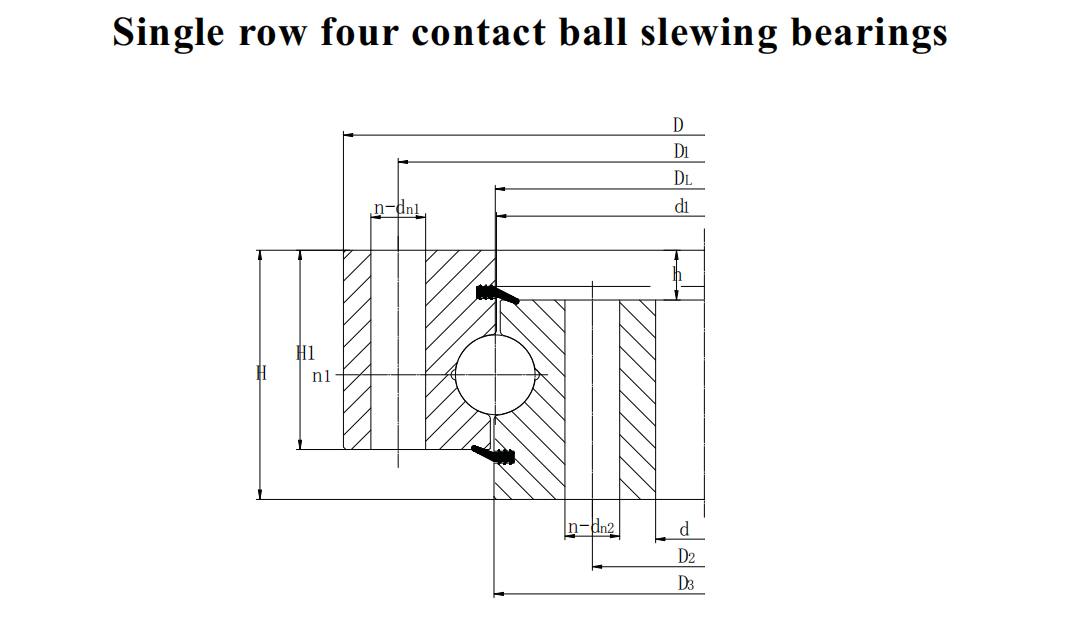 Custom small size 01020200 slewing ball bearing for conveyor equipment