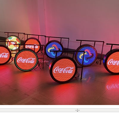 NSE Double Sided Waterproof Outdoor P8 Circle LED Display