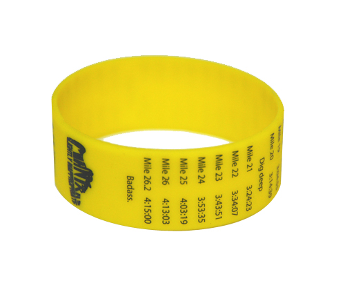 Wholesale Custom Yellow Silicone Rubber Bracelets