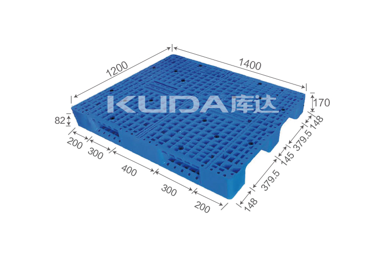 chemical resistant 1412C WGCZ PLASTIC PALLETBUILTIN STEEL TUBE from china