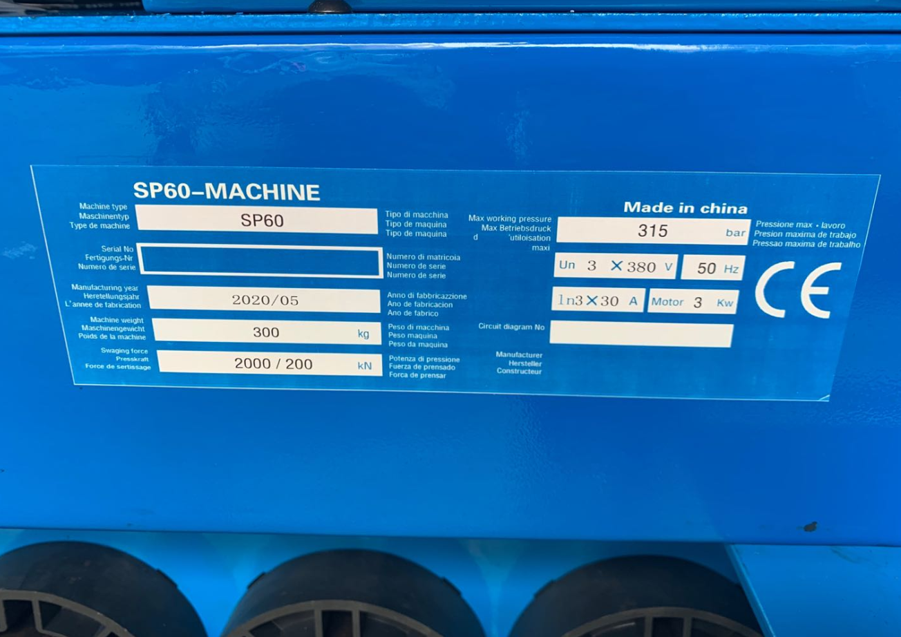 Factory Direct Sale SP60 SP60 Hydraulic Hose Crimping Machine Steel Pipe Steel Tube Compressor