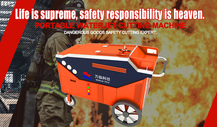 flammable and explosive dangerous goods demolish portable water jet cutter portable waterjet cutting machine