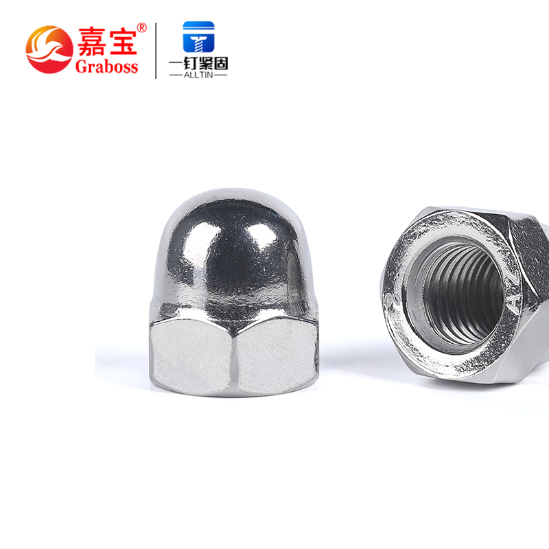 304 stainless steel cap nut 316 cap hexagon fine thread antithread American decorative screw M3M4M20