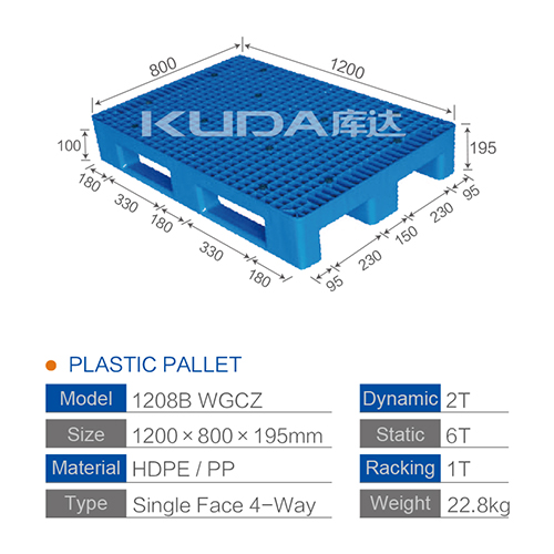 industrial pallet solutions 1208B WGCZ PLASTIC PALLET from china good quality