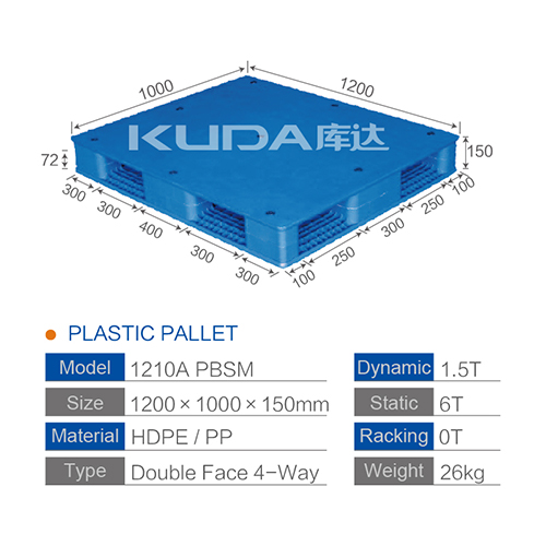 warehouse storage solution of china manufacturer 1210A PBSM PLASTIC PALLET