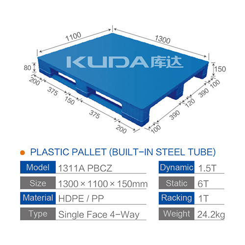 heavy duty rack for warehouse 1311A PBCZ PLASTIC PALLETBUILTIN STEEL TUBEchina manufacturer