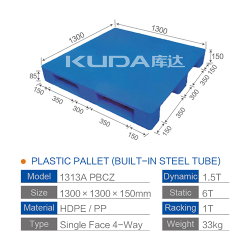 chemical resistant 1313A PBCZ PLASTIC PALLETBUILTIN STEEL TUBEchina manufacturer supply