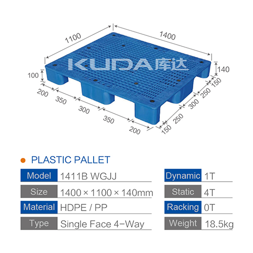 highdensity virgin PE of china manufacturer 1411B WGJJ PLASTIC PALLET