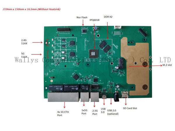 DR6018CP01 IPQ6018 80211ax 2x2 24GHz5GHz 80211ax 1xM2 E key