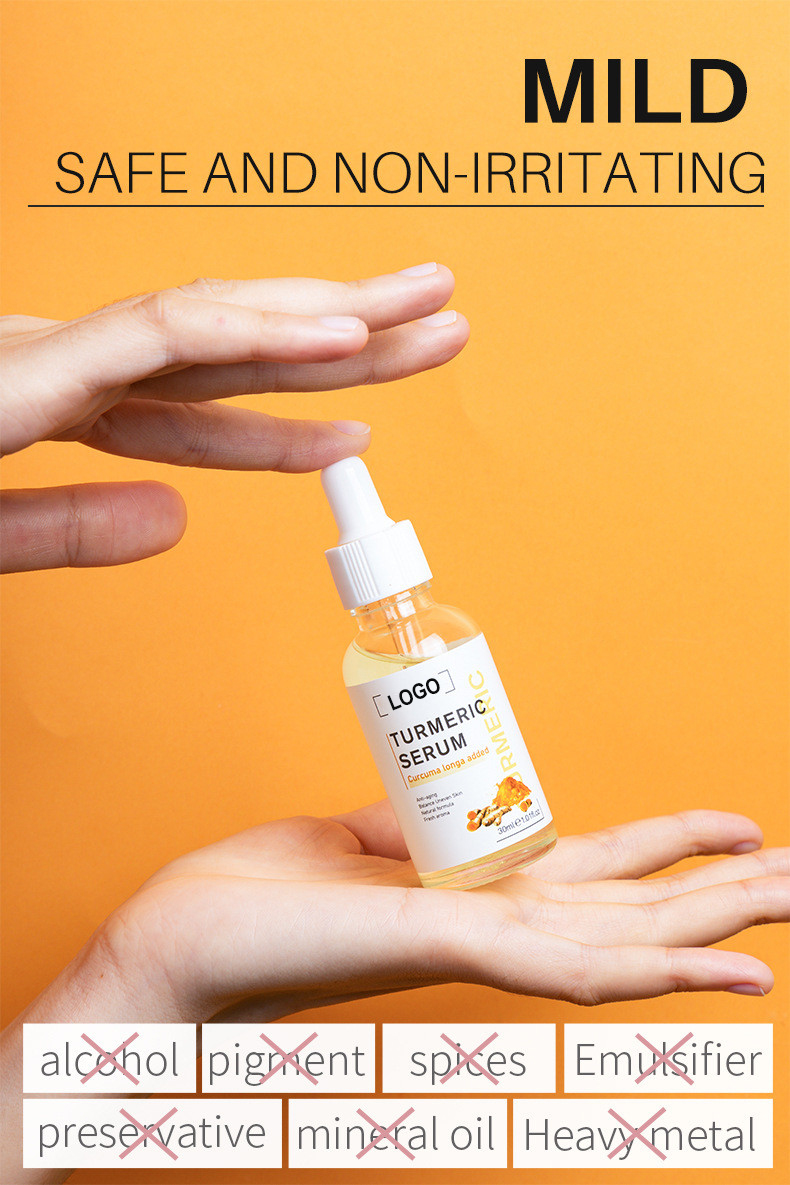 Private Label Turmeric Vitamin C Moisturizing Rejuvenating Soothing Antioxidant Anti Aging Face Serum