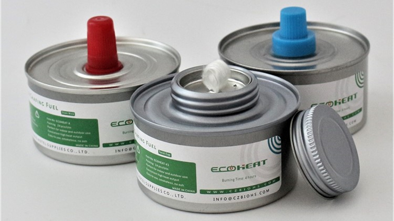 Diethylene Glycol 6 Hour Safety Screw Cap Wick Chafing Dish Fuel Can 24 Count Box