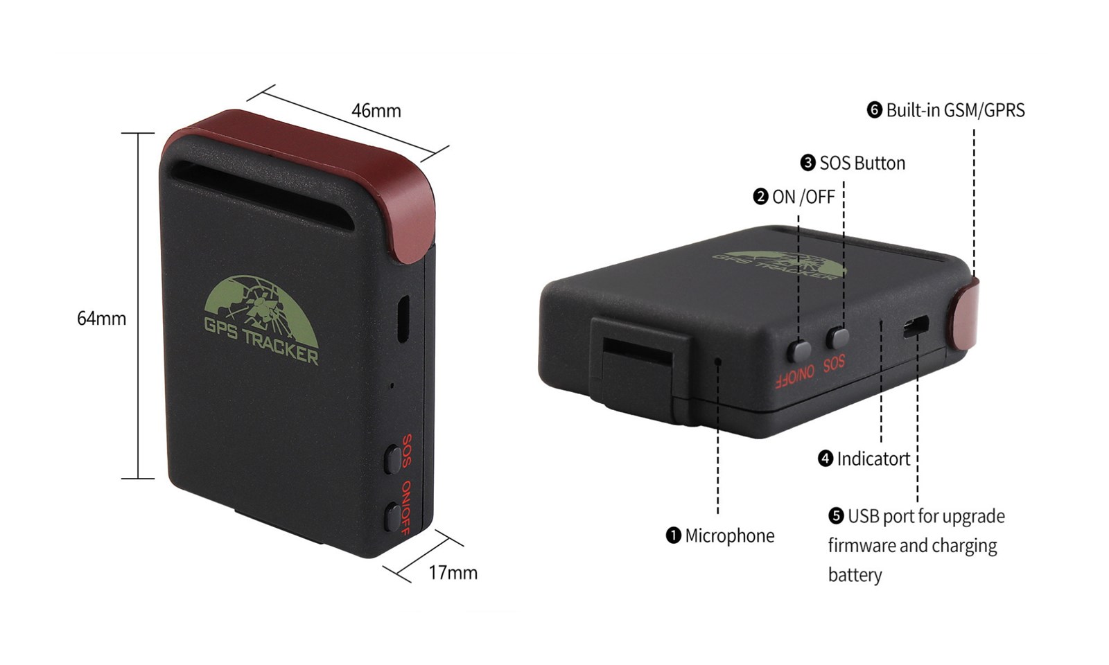 Hot Selling Coban Small Builtin Microphones Strong Concealment Locator for Car