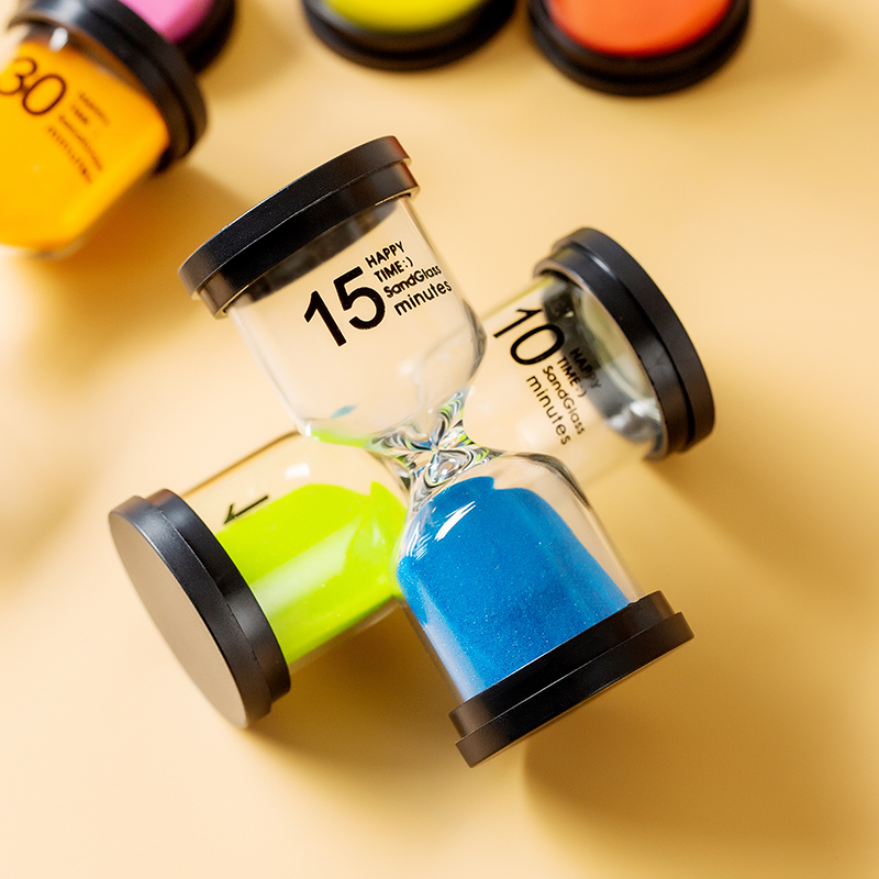 6pcs sand timer pack set of 135101530 minutes hourglass for kids