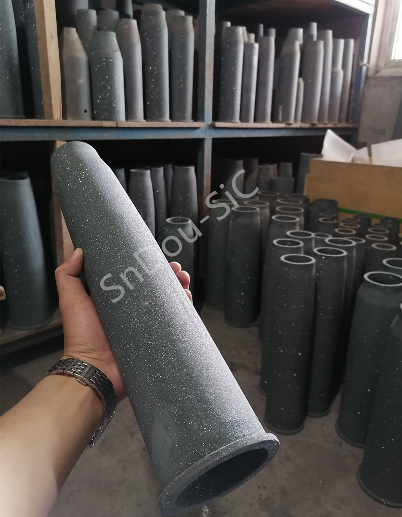 RSiC Burner Nozzle SiC Flame Tubes by recrystallized silicon carbide ceramics in China sndou sic burner nozzles cone