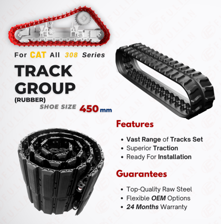 For Caterpillar 308 308B 308C 308E 308D Excavator Undercarriage Parts Idler Top Roller Bottom Roller Sprocket Track Grou