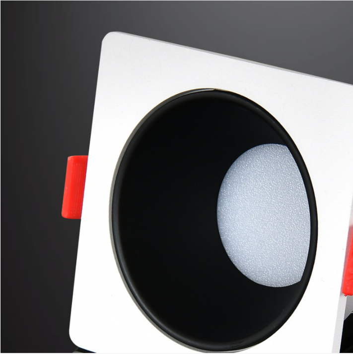 SINGLEHEADED EMBEDDED ADVERTISING LED DOWNLIGHT HOTEL AISLE BEDROOM SQUARE ANTIGLARE