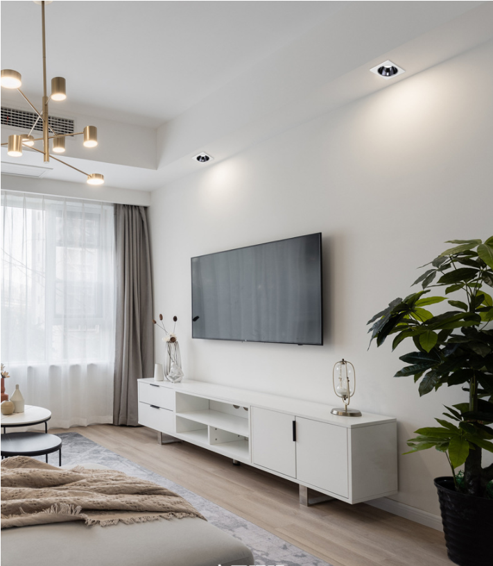 SINGLEHEADED EMBEDDED ADVERTISING LED DOWNLIGHT HOTEL AISLE BEDROOM SQUARE ANTIGLARE