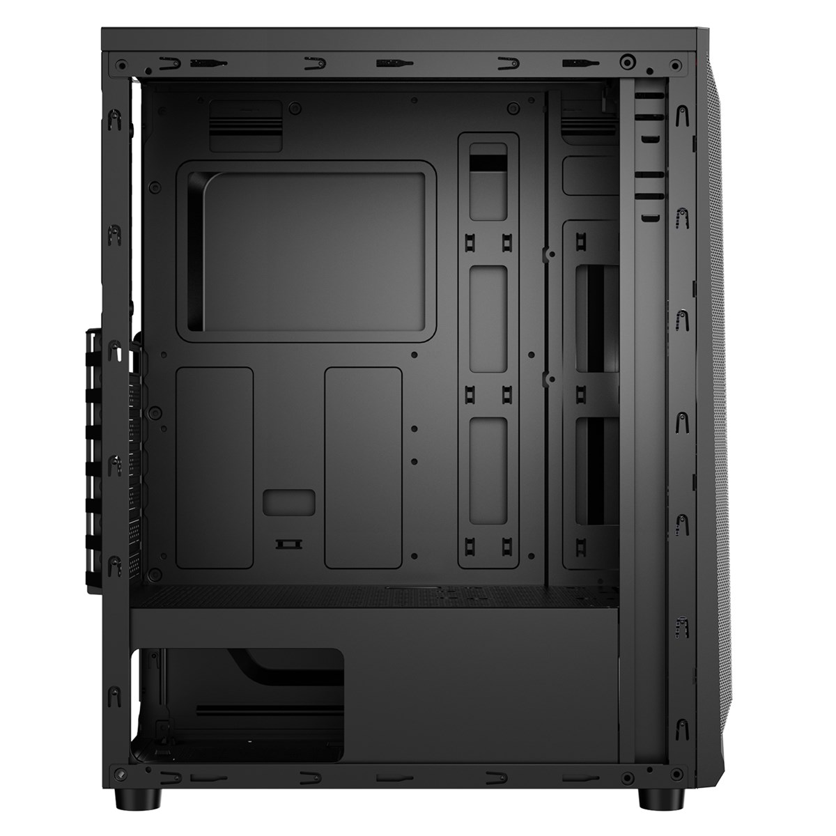 Width Chassis PC with RGB Strip Lights Custom Metal Mesh PC Cabinet Computer Case