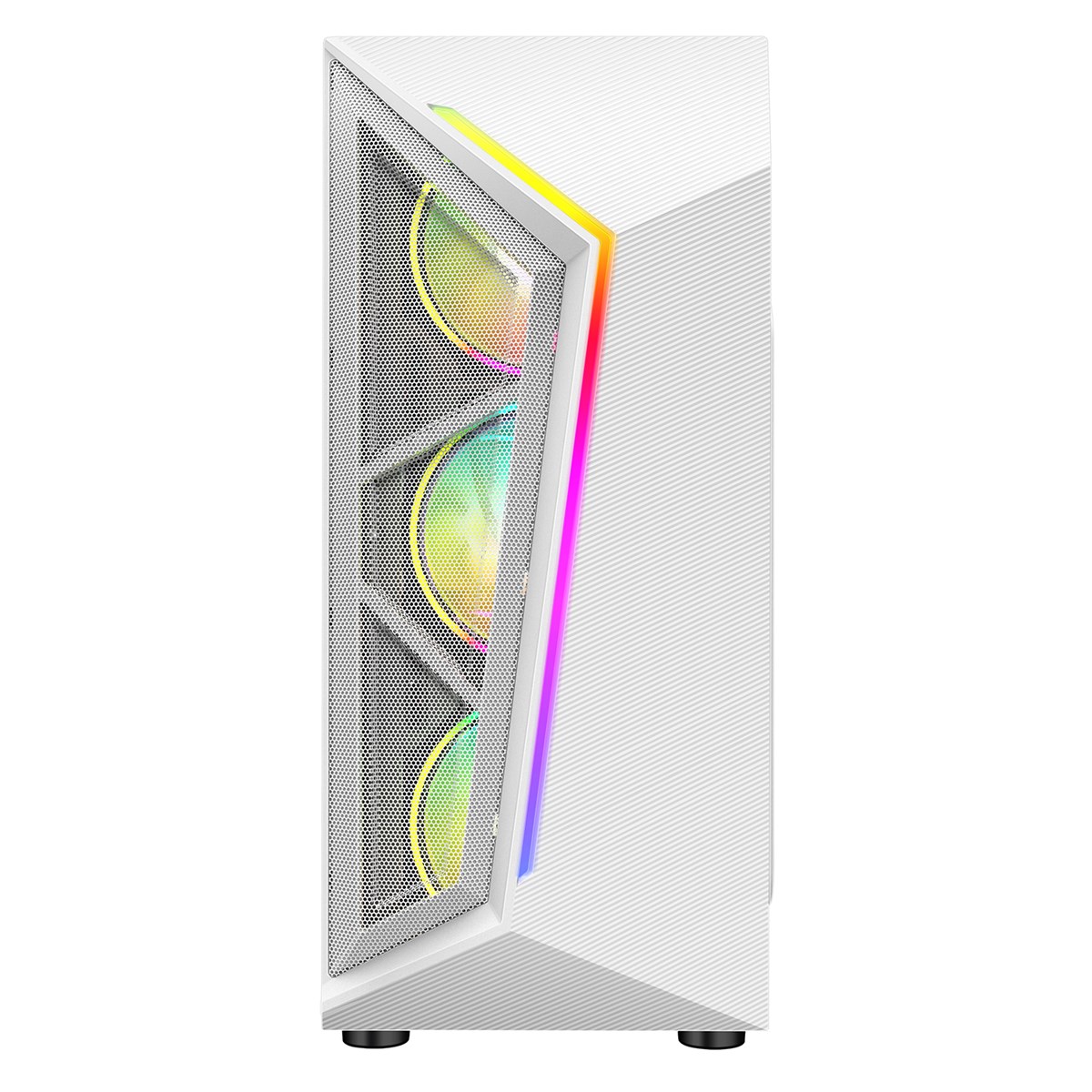 Computer hardware white gaming pc case mid tower cpu cabinet