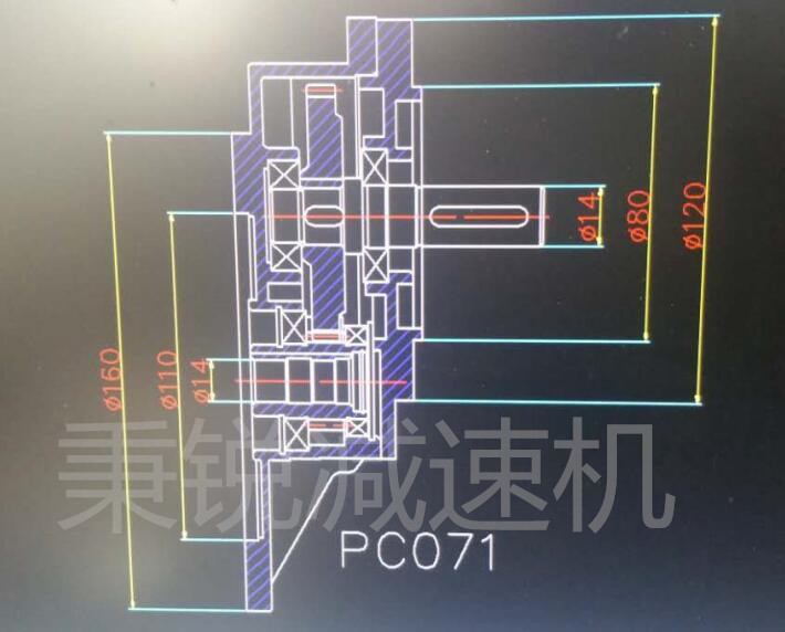 PC series planetary gearbox bevel gearbox speed reducer