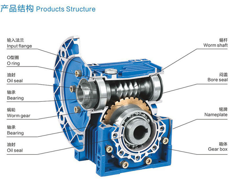 RV series worm gearbox bevel gearbox speed reducer