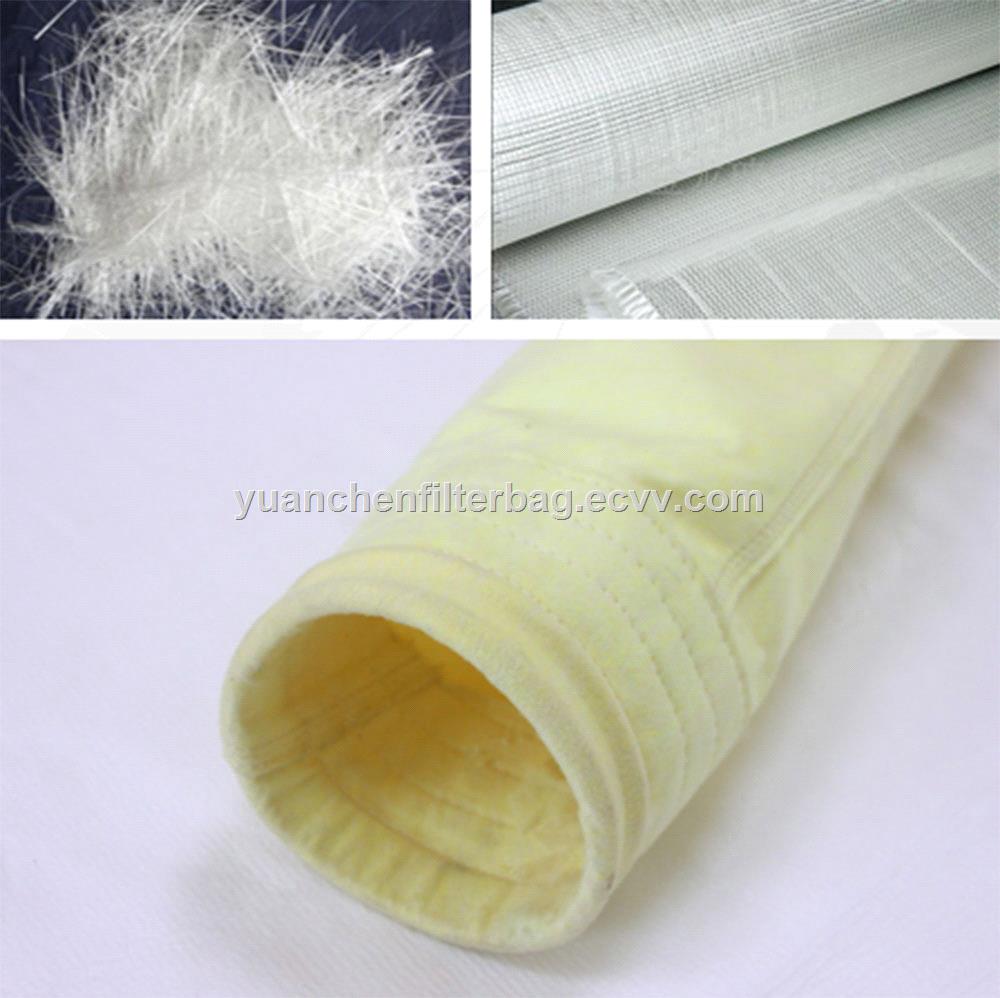 Industry Air Permeability Alkali Resistance High Temperature Glass Fiber Dust Filter Bags