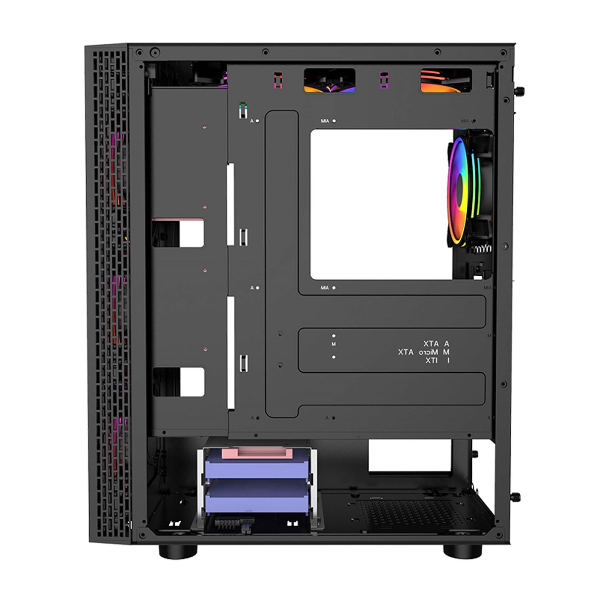 Rainbow argb led strip for magic mirror inifinity tempered glass panel cpu cabinet gaming case