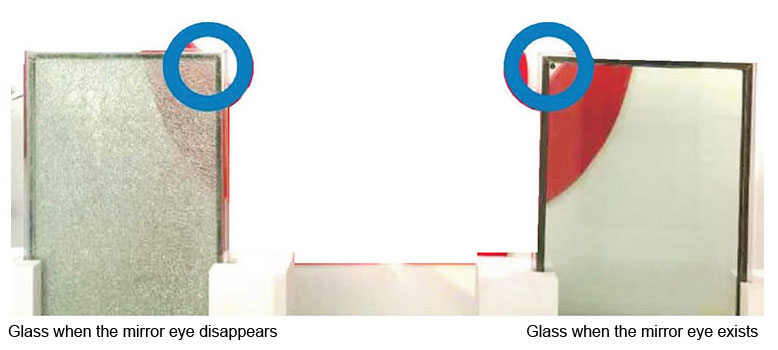 vacuum glass with vacuum eye