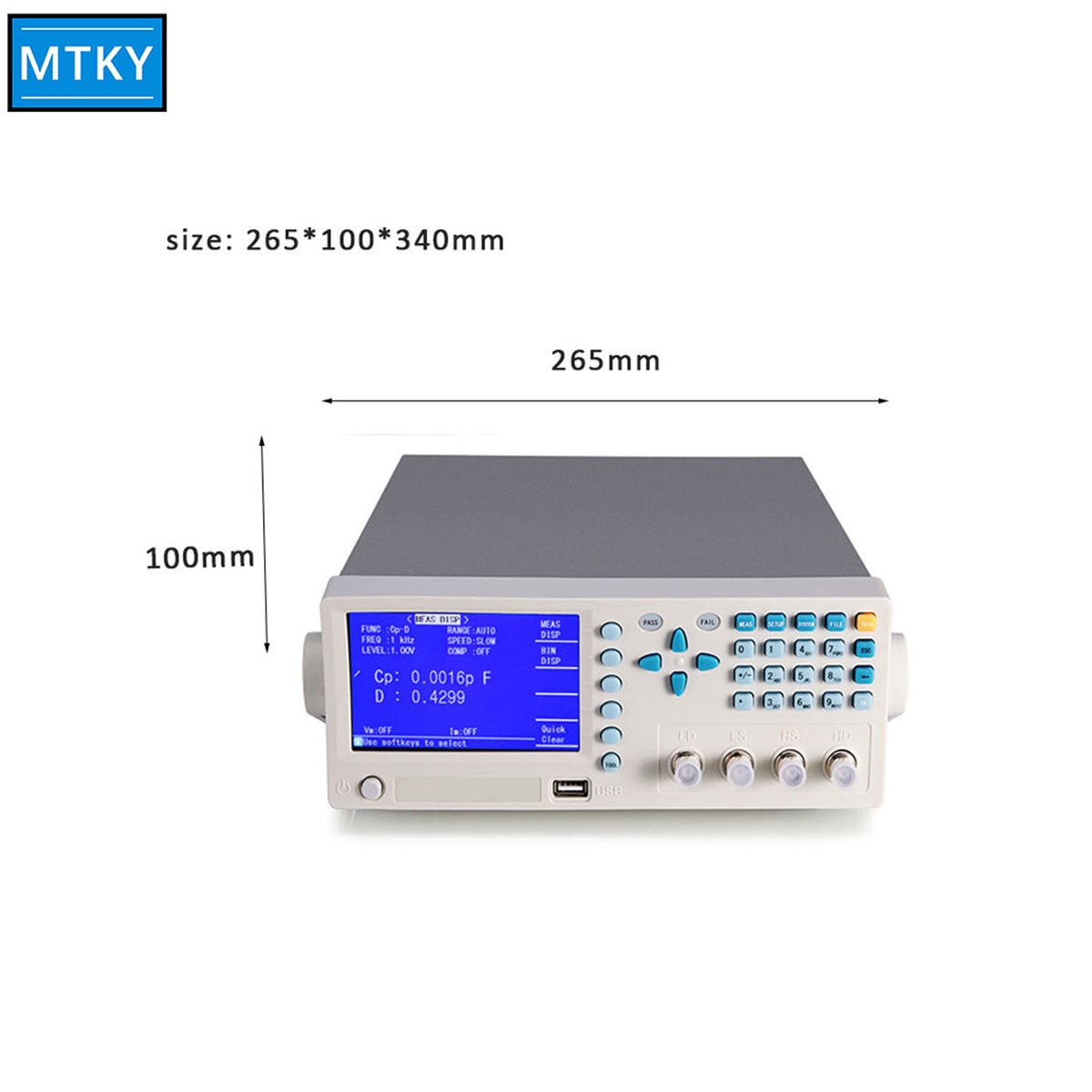 100Hz10KHz High precision Digital LCR bridge tester Inductance Capacitance Resistance LCR Meter