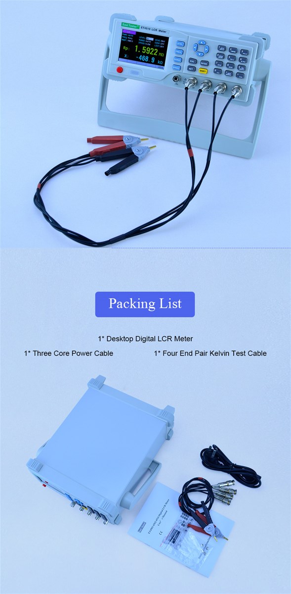 1Mhz Lcr Benchtop Digital Bridge Desktop Lcr Tester Meter Capacitance Resistance Impedance Inductance Measure