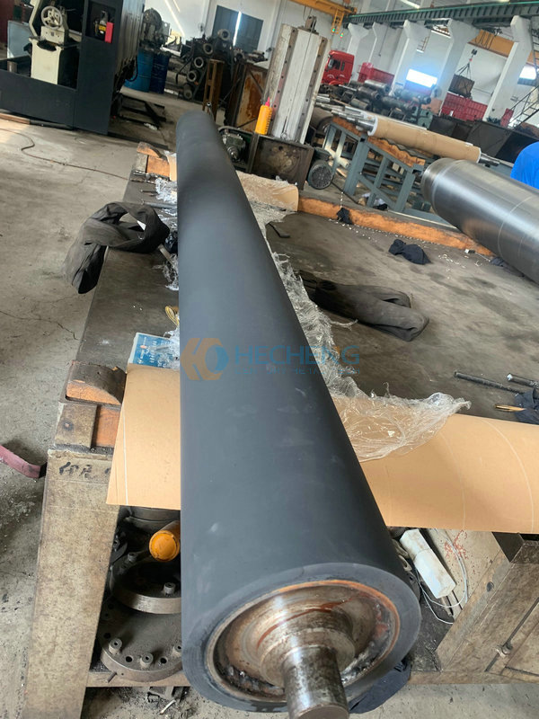 table roller coated with rubber patterned rollers