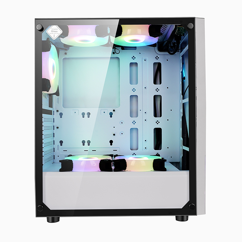 Tempered glass side panel table PC desk stop computer gaming case for ATX CPU cabinet case